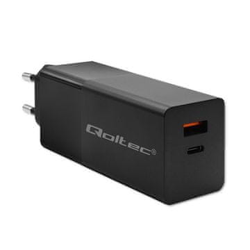 Qoltec Qoltec 52382 GaN POWER PRO punjač 100W, 1xUSB-C + 1xUSB-A, crni