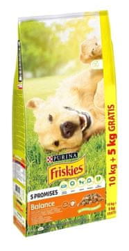 slomart PURINA Friskies Balance Piletina sa povrćem - suha hrana za pse 10 + 5kg