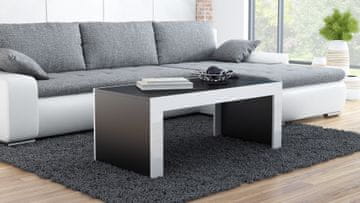 slomart Cama TESS120 CZ/BI stolić za kavu, pravokutni, crna/bijela