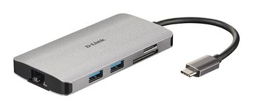 D-LINK D-Link DUB-M810 USB-C Hub 8-u-1, HDMI, Ethernet, čitač kartica, PD 100W