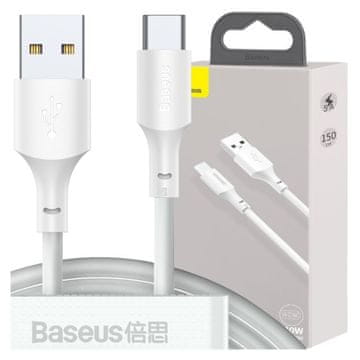 BASEUS Simple Wisdom USB na USB-C kabel, 40W, 5A, 1,5m (bijeli) 2 kom.