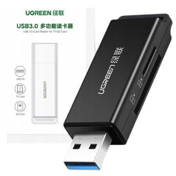 Ugreen CM104 SD/microSD USB 3.0 čitač memorijskih kartica (crni)