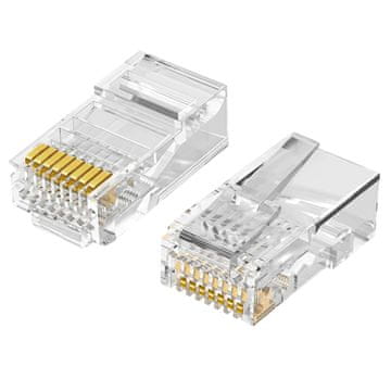 Ugreen RJ45 NW110 Ethernet utikač, 8P/8C, Cat.5/5e, UTP (100 kom)