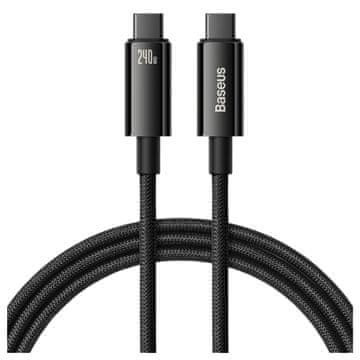 BASEUS Tungsten Gold 240W USB-C na USB-C kabel 3 m (crni)