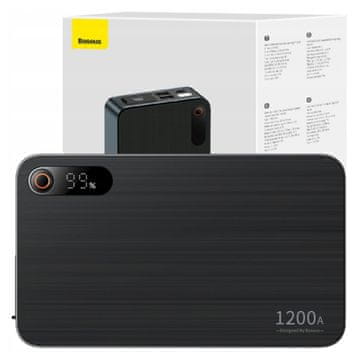 BASEUS Pro+ auto punjač, 12000mAh, 1200A, USB prijenosna baterija (crna)