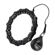 HMS HHW11 plus size hula hoop crni s klinovima i HMS utegom