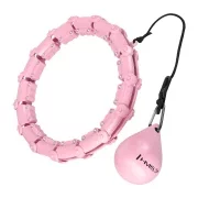 HMS HHW11 plus size hula hoop svijetlo ružičaste boje s klinovima i HMS utegom