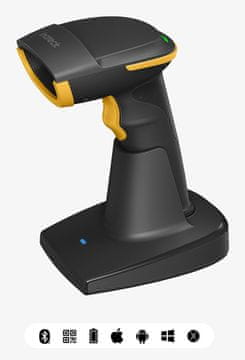 slomart Inateck BCST-54 ručni čitač bar kodova 1D/2D CMOS, crno-žuti