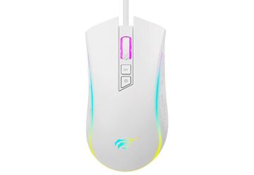 slomart Havit MS1034, gaming miš, bijeli, RGB osvjetljenje, 7 tipki