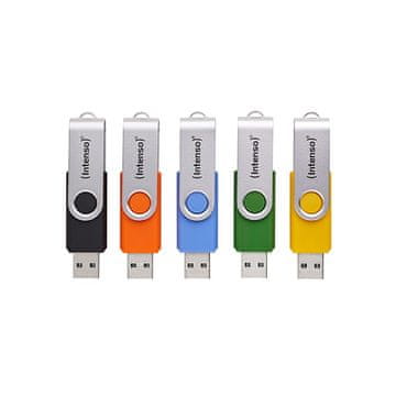 Čištín Intenso Office Line USB 3.2 Gen 1 flash pogon 32 GB, set od 5 komada, razne boje