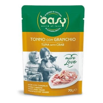 Oasy OASY More Love Tuna s rakom - mokra hrana za mačke - 70g