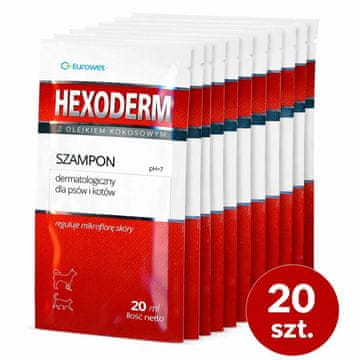 Eurowet EUROWET Hexoderm šampon za pse i mačke (20x20ml) - Umirujući i obnavljajući