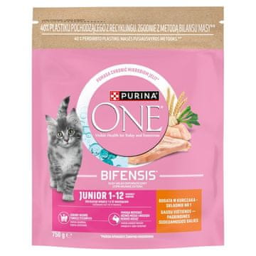 Purina PURINA One Bifensis Junior Piletina suha hrana za mačke, 750 g