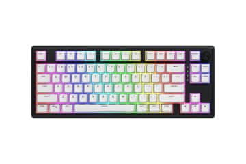 slomart HATOR Skyfall 80 MAG ULTRA 8K Gaming tipkovnica USB-C, mehanička, US QWERTY, crna/bijela