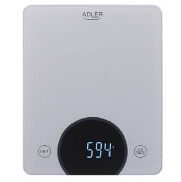 slomart ADL AD 3173s kuhinjska vaga, siva, do 10 kg, LED