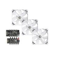 BTS Bitspower Notos RGB PWM ventilator, 120mm - bijeli, 3-Pak