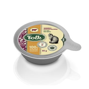 Folk FOLK Sočna govedina iz Warmie - mokra hrana za mačke - 85g