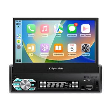 slomart Autoradio Kruger&Matz KM2018 s izvlačnim zaslonom 7" CarPlay/Android Auto