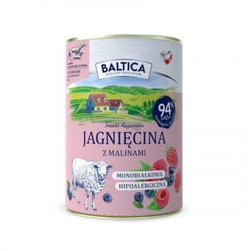 slomart BALTICA Smaki regionów Janjetina s malinama - mokra hrana za pse - 400g