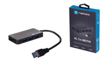 NATEC Hub USB 3.0 (4 porta, crna)