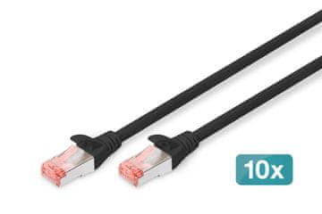 Digitus Digitus DK-1644-030-BL-10 CAT 6 S/FTP patch kabel, 3m, crni, 10 komada