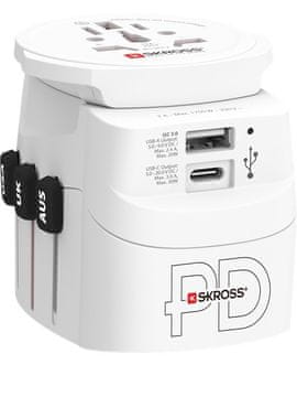 Skross Skross mobilni punjač, 2x USB, bijeli