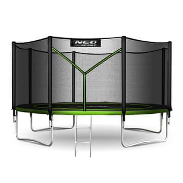 Neo-Sport Vrtni trampolin 12ft/374cm s vanjskom mrežom i ljestvama