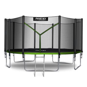Neo-Sport Vrtni trampolin 15ft/465cm s vanjskom mrežom i ljestvama