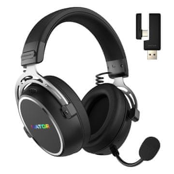 slomart HATOR Hypergang 3 bežične gaming slušalice, crne