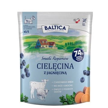 slomart BALTICA Smaki regionów Small breeds Janjetina s teletinom - suha hrana za pse - 1kg