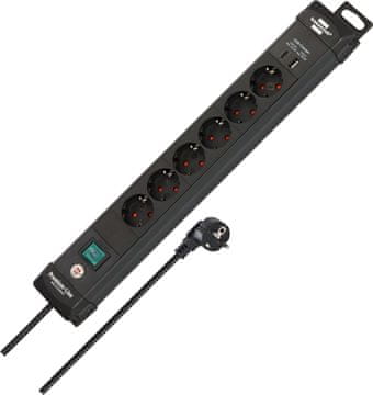 Brennenstuhl Brennenstuhl 1951160608 produžni kabel 3m, 6 utičnica, unutarnji, crni