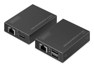 slomart Digitus HDMI KVM Extender Set (Predajnik+Prijemnik), 4K/30Hz, 70m