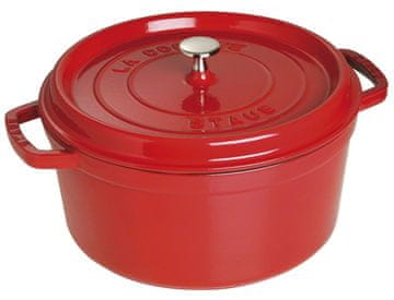 Staub STAUB Gusseisen Bräter/Cocotte, okrugli 30 cm, 8,35 L, trešnja crvena