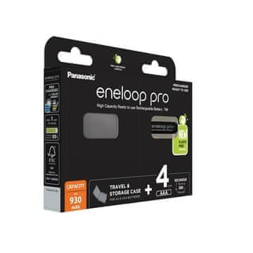 slomart PANASONIC ENELOOP PRO AAA 930 mAh punjive baterije + kutija (4 kom)