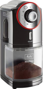 MELITTA Melitta Molino mlinac za kavu 100 W, 17 postavki, 200g, crna/crvena/inox