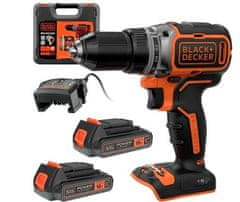 Black+Decker Akumulatorska bušilica BLACK+DECKER 18V BL186K1B2-QW 52Nm 2x2.0Ah BL