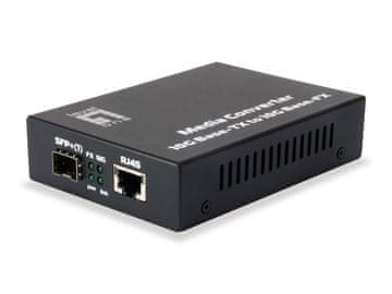 Level One LevelOne GVT-0500 mrežni medijski pretvarač 10 Gbit/s, crni