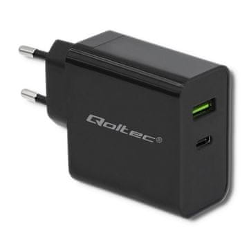 Qoltec Qoltec 51717 punjač, 45W, USB-C PD, crni
