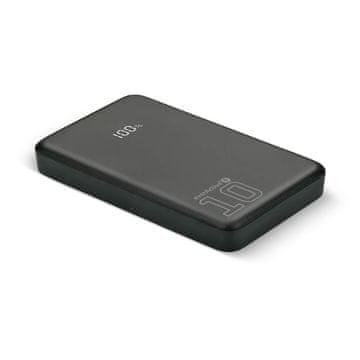 slomart Powerbank EAV 10 000 mAh, 20W PD, LCD ekran, crna