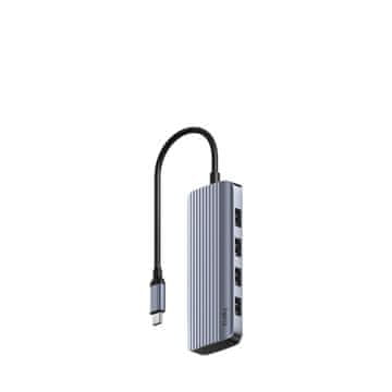 Cudy Cudy UH500 priključna stanica USB 3.2 Gen 1 Type-C, aluminij, siva/srebrna
