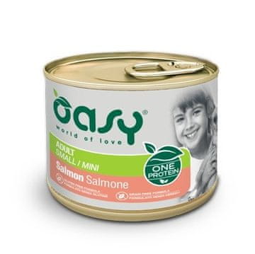 Oasy OASY One Protein Odrasli losos (male/mini pasmine) - mokra hrana za pse - 200g