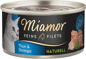 Miamor MIAMOR Feine Filets Naturell Tuna s kozicama - mokra hrana za mačke - 80g