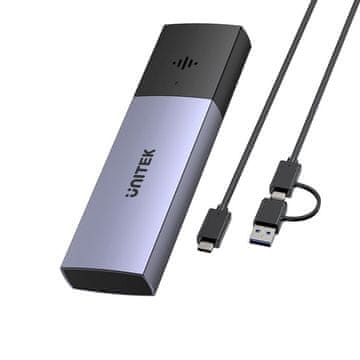 UNITEK S1251AGY01 PCIe M.2 SSD Vanjsko kućište (Aluminij, 10Gbps, sivo)