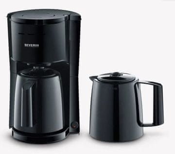 slomart Severin KA 9307 aparat za kavu s 2 termos boce, 1000 W