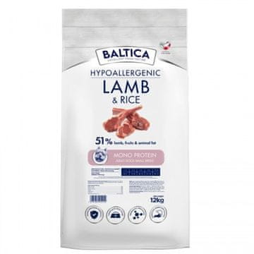 slomart BALTICA Nutraceutic Hypoallergenic Lamb s rižom za male pasmine - 12 kg