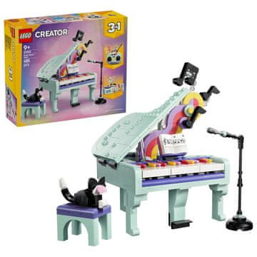 slomart LEGO CREATOR 3 U 1 31392 Klavir s mačkom