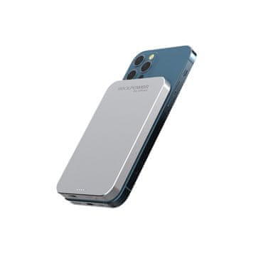 RealPower RealPower PB-5000 Mag Power Bank 5000 mAh Bežično punjenje Srebrna