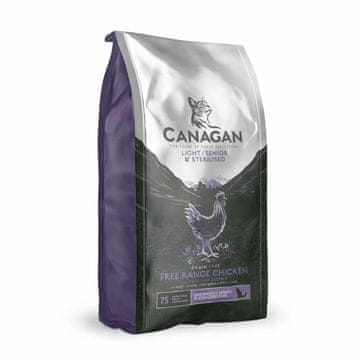 Canagan CANAGAN Light & Senior & Sterilised piletina - suha hrana za mačke - 4kg
