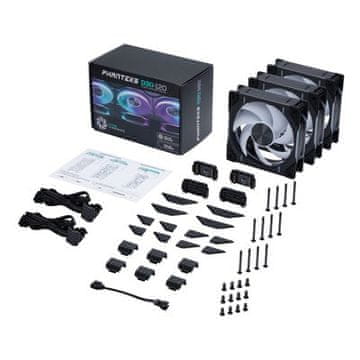 slomart Phanteks D30 120mm PWM računalni ventilator, DRGB, crni