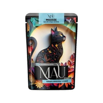 dnt MAU Mousse Hrana za mačke - losos i hobotnica, 85 g